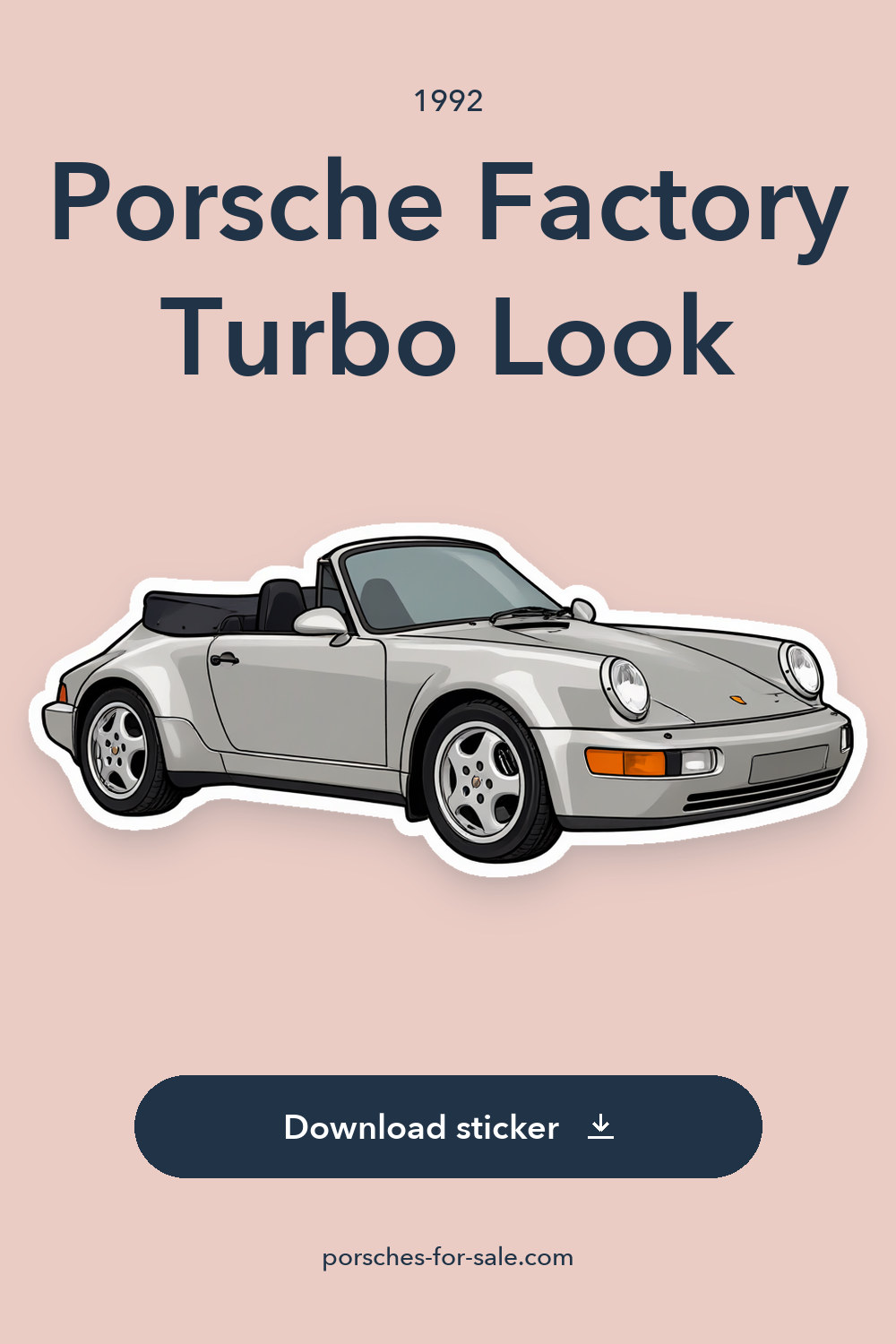 1992 Porsche Factory Turbo Look sticker preview