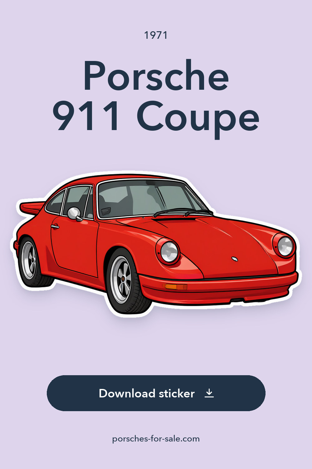 1971 Porsche 911 Coupe sticker preview