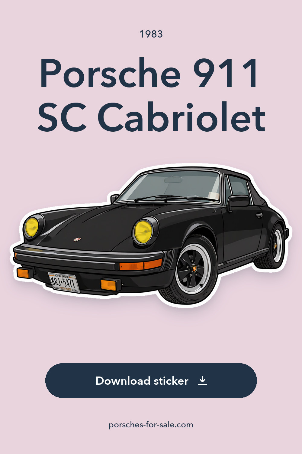1983 Porsche 911 SC Cabriolet sticker preview