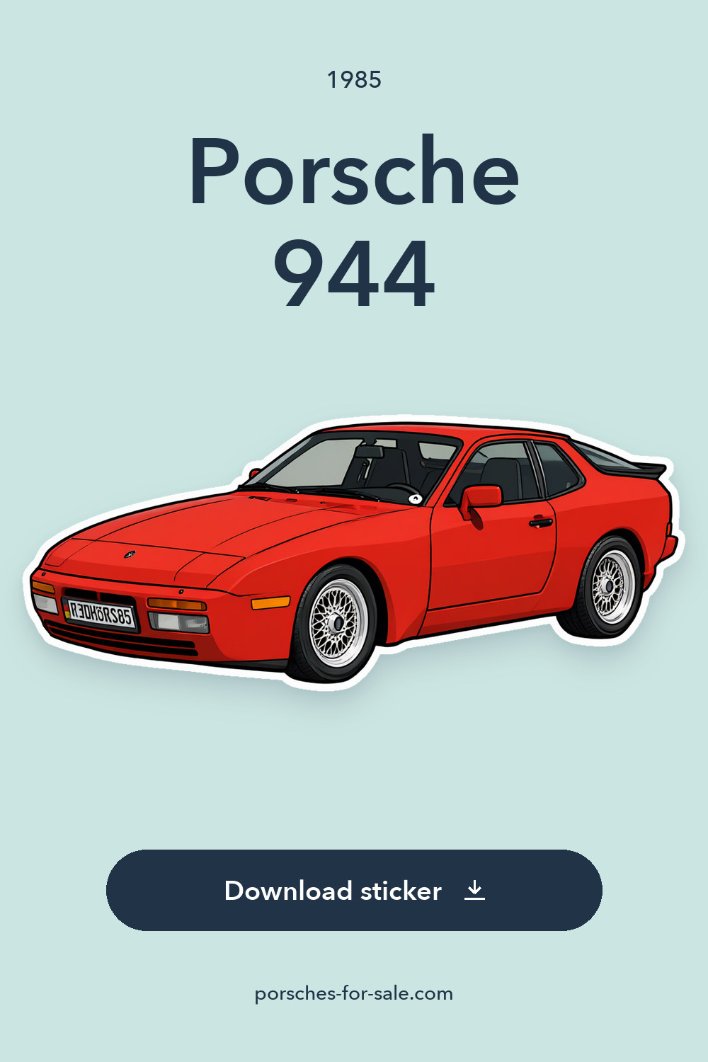 1985 Porsche 944 sticker preview
