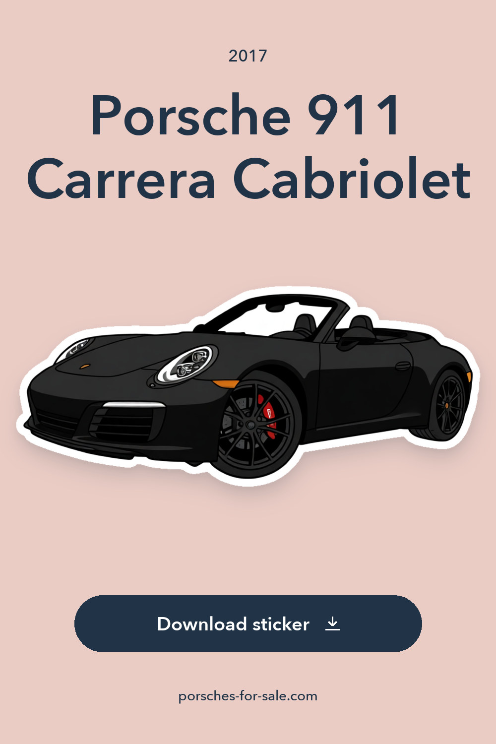 2017 Porsche 911 Carrera Cabriolet sticker preview