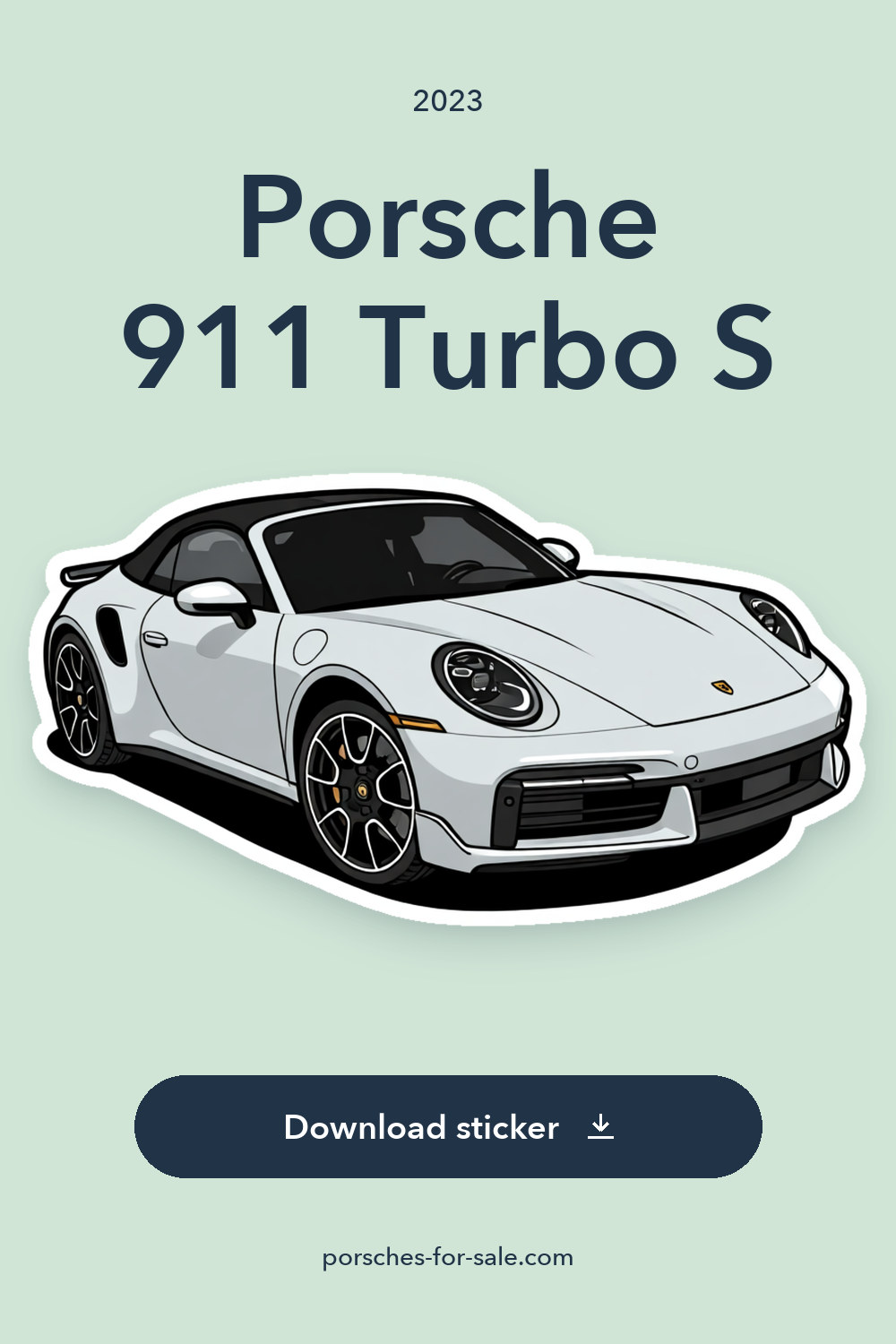 2023 Porsche 911 Turbo S sticker preview