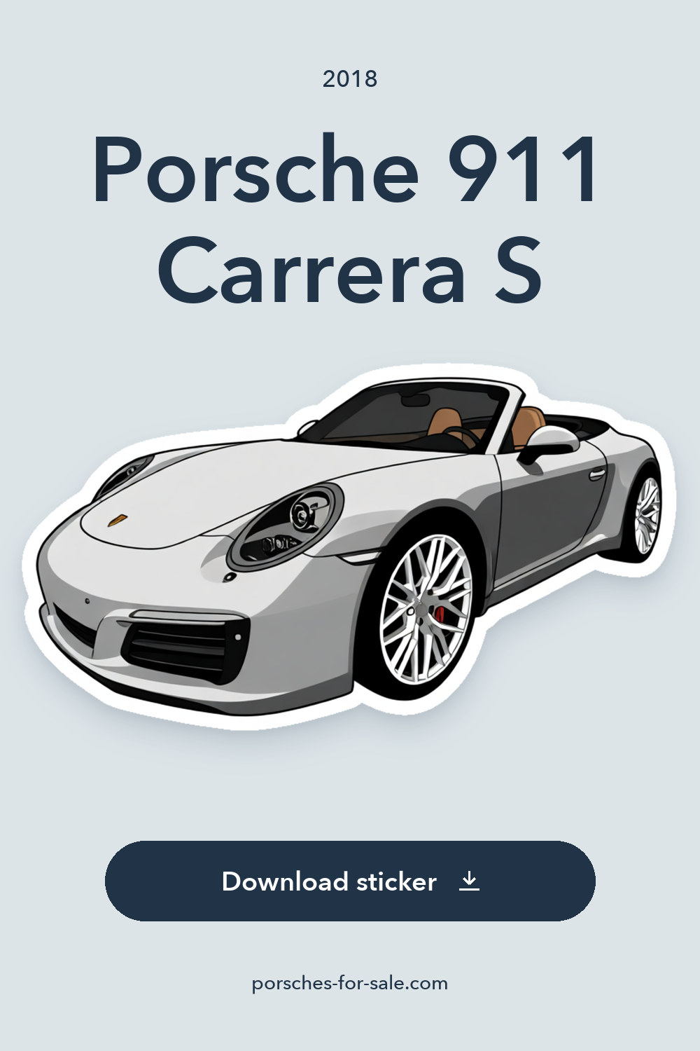 2018 Porsche 911 Carrera S sticker preview