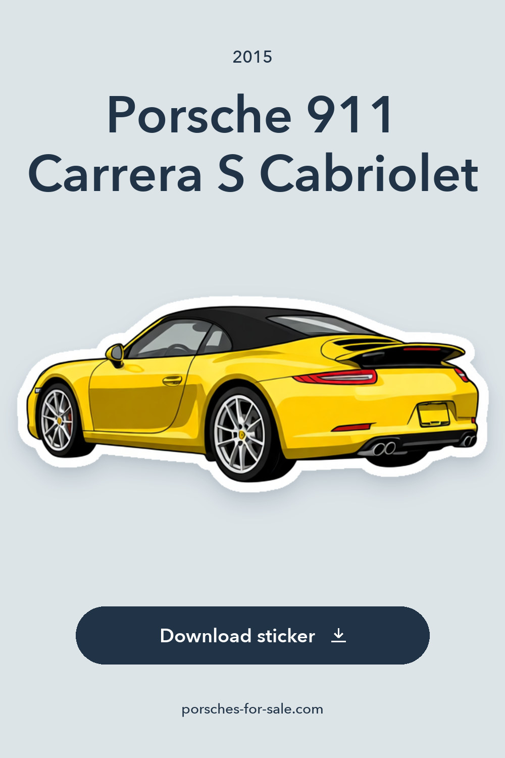 2015 Porsche 911 Carrera S Cabriolet sticker preview