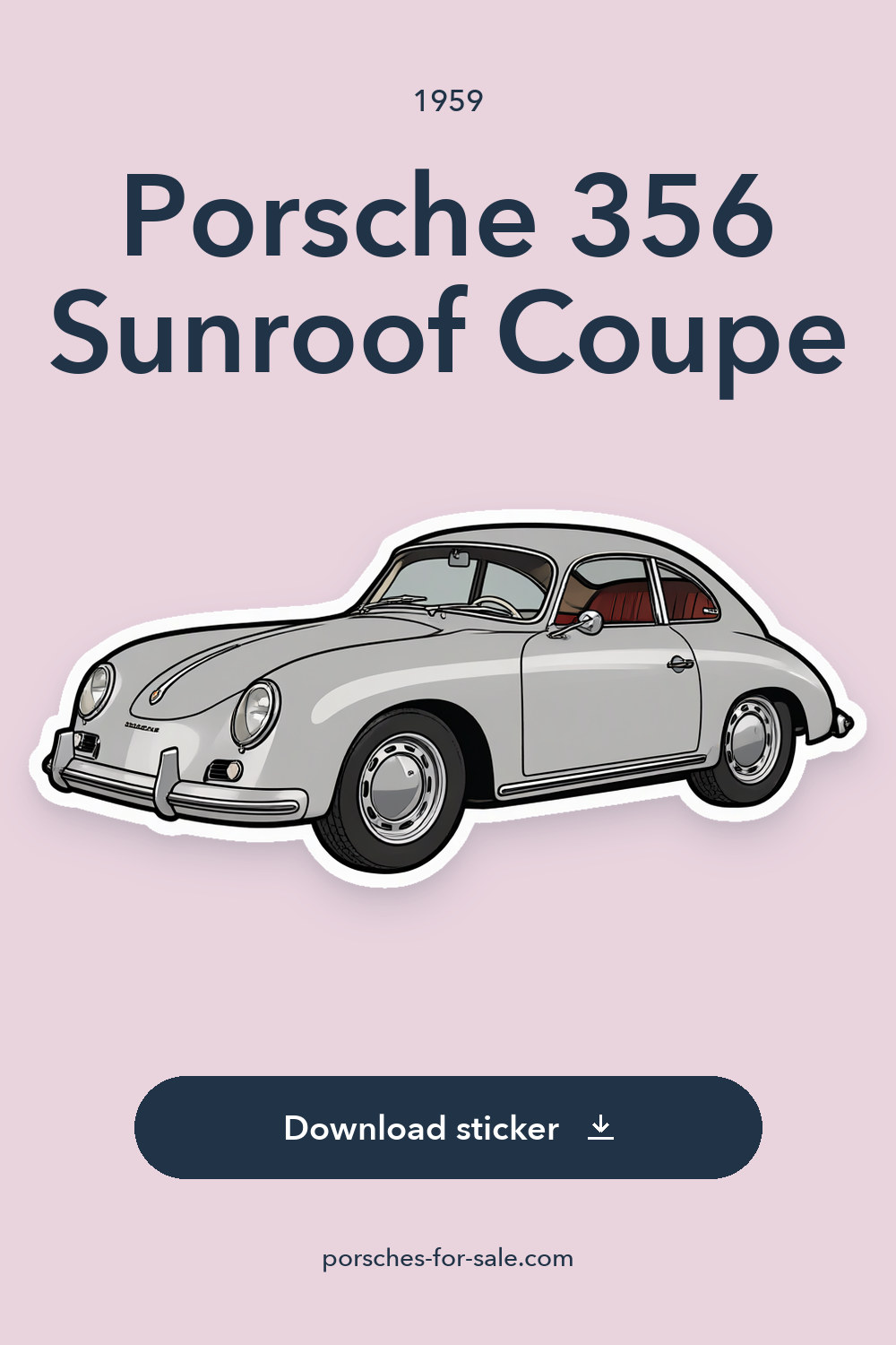 1959 Porsche 356 Sunroof Coupe sticker preview